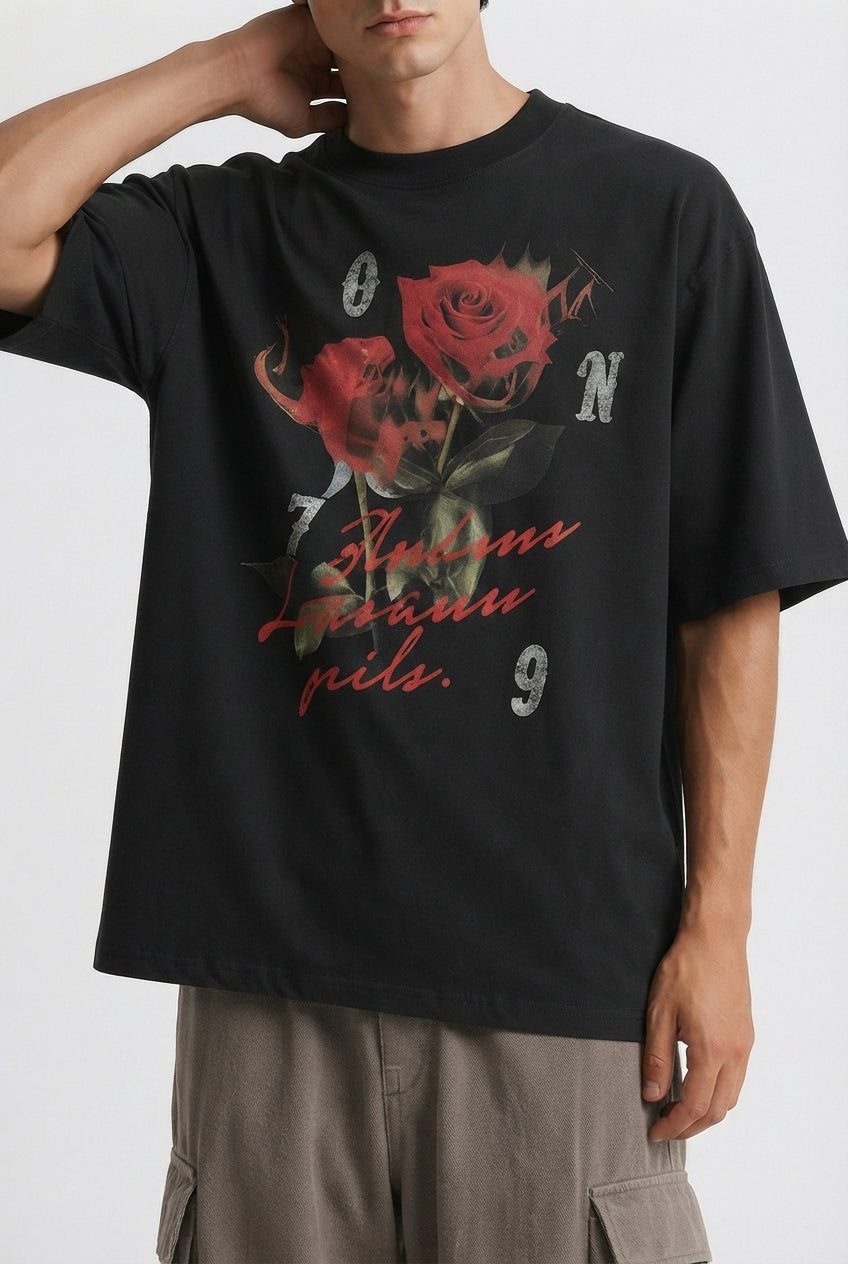 Oversized Rose Graphic